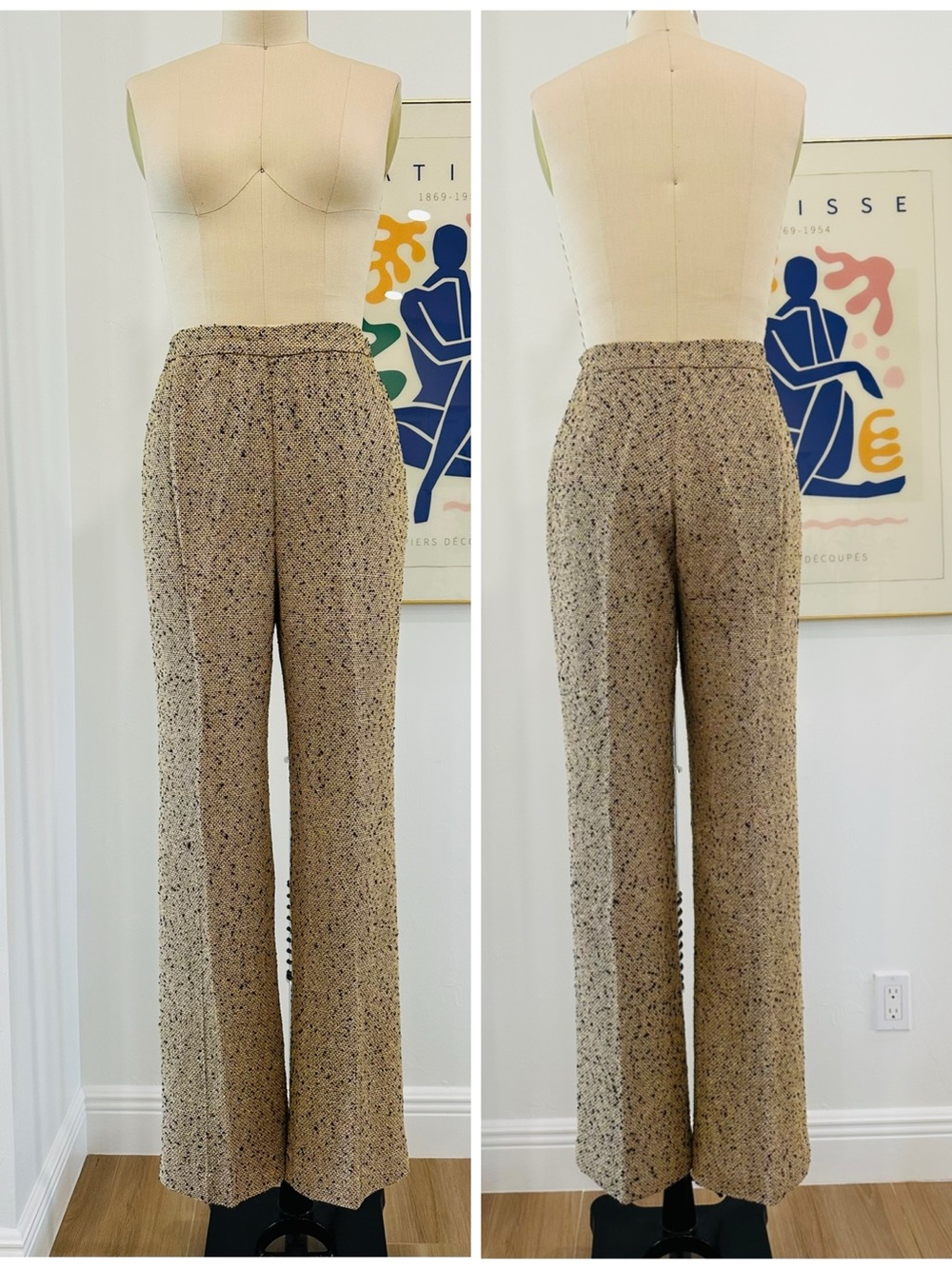 Vintage 90’s Tan Speckled High Waist Pants